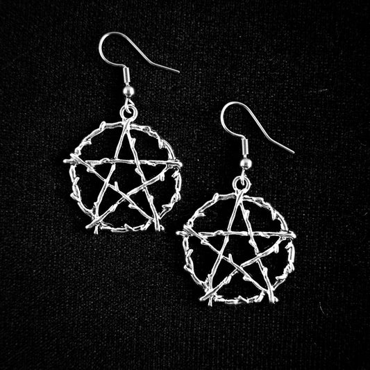 WICCA PENTAGRAM EARRINGS - PACK OF 5 - Extreme Largeness Wholesale