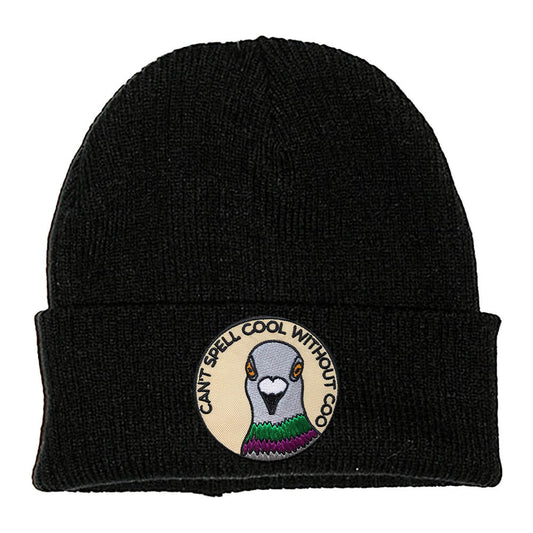 CAN'T SPELL COOL WITHOUT COO PATCH BLACK BEANIE - PACK OF 3 - Extreme Largeness Wholesale