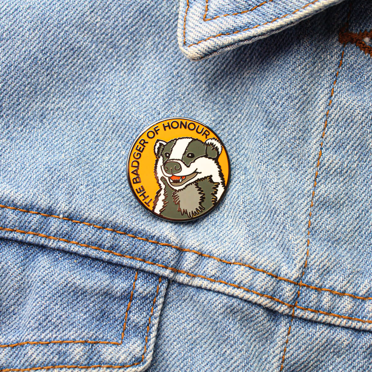 BADGER OF HONOUR ENAMEL PIN - PACK OF 5 - Extreme Largeness Wholesale