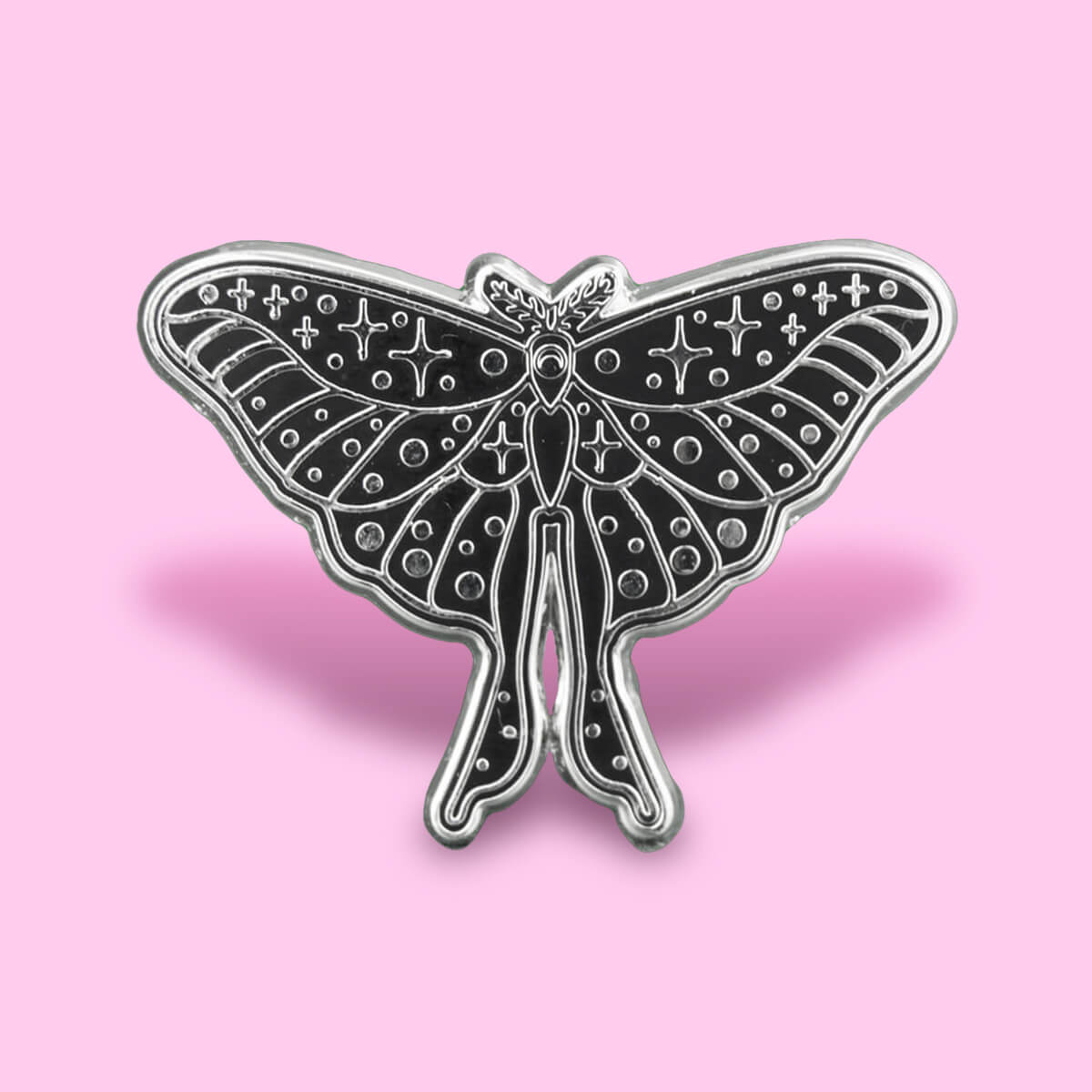 COSMIC MOTH ENAMEL PIN - PACK OF 5 - Extreme Largeness Wholesale