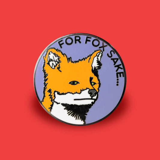 FOR FOX SAKE ENAMEL PIN - PACK OF 5 - Extreme Largeness Wholesale