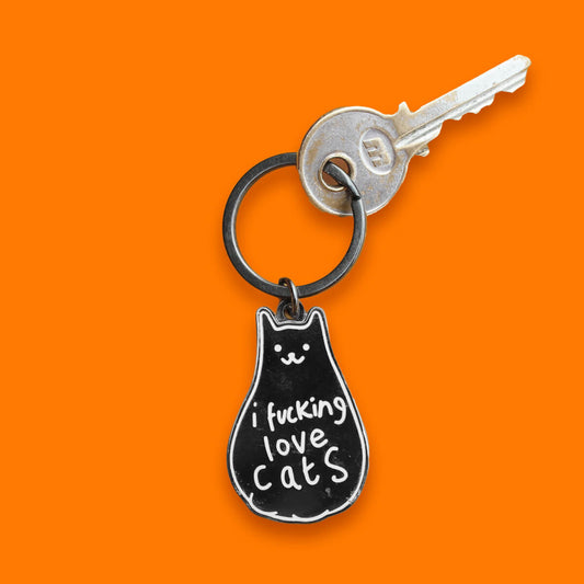 KR55_I_Fucking_Love_Cats_Keyring - Extreme Largeness Wholesale