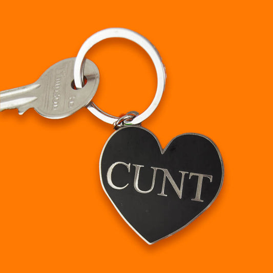 KR59_Cunt_Black_Heart_Keyring - Extreme Largeness Wholesale