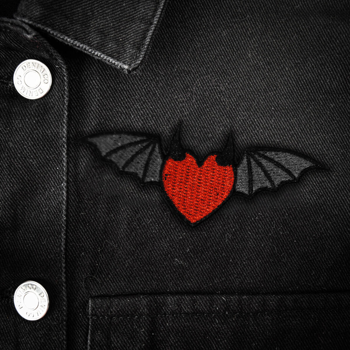 DEVIL HEART WITH WINGS PATCH - PACK OF 6