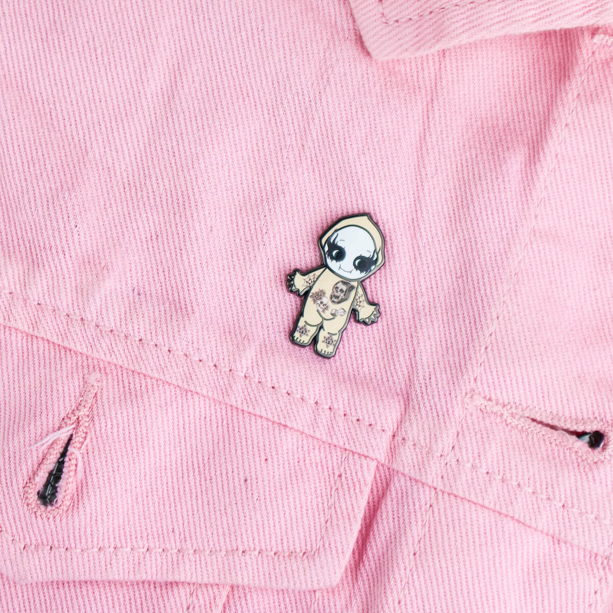 CORPSE PAINT DOLL ENAMEL PIN - PACK OF 5 - Extreme Largeness Wholesale