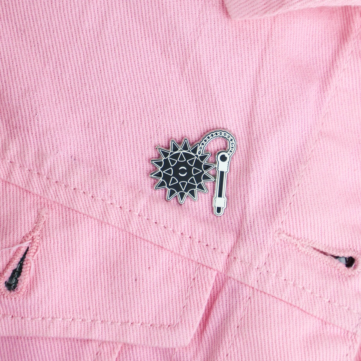 FLAIL MACE ENAMEL PIN - PACK OF 5 - Extreme Largeness Wholesale