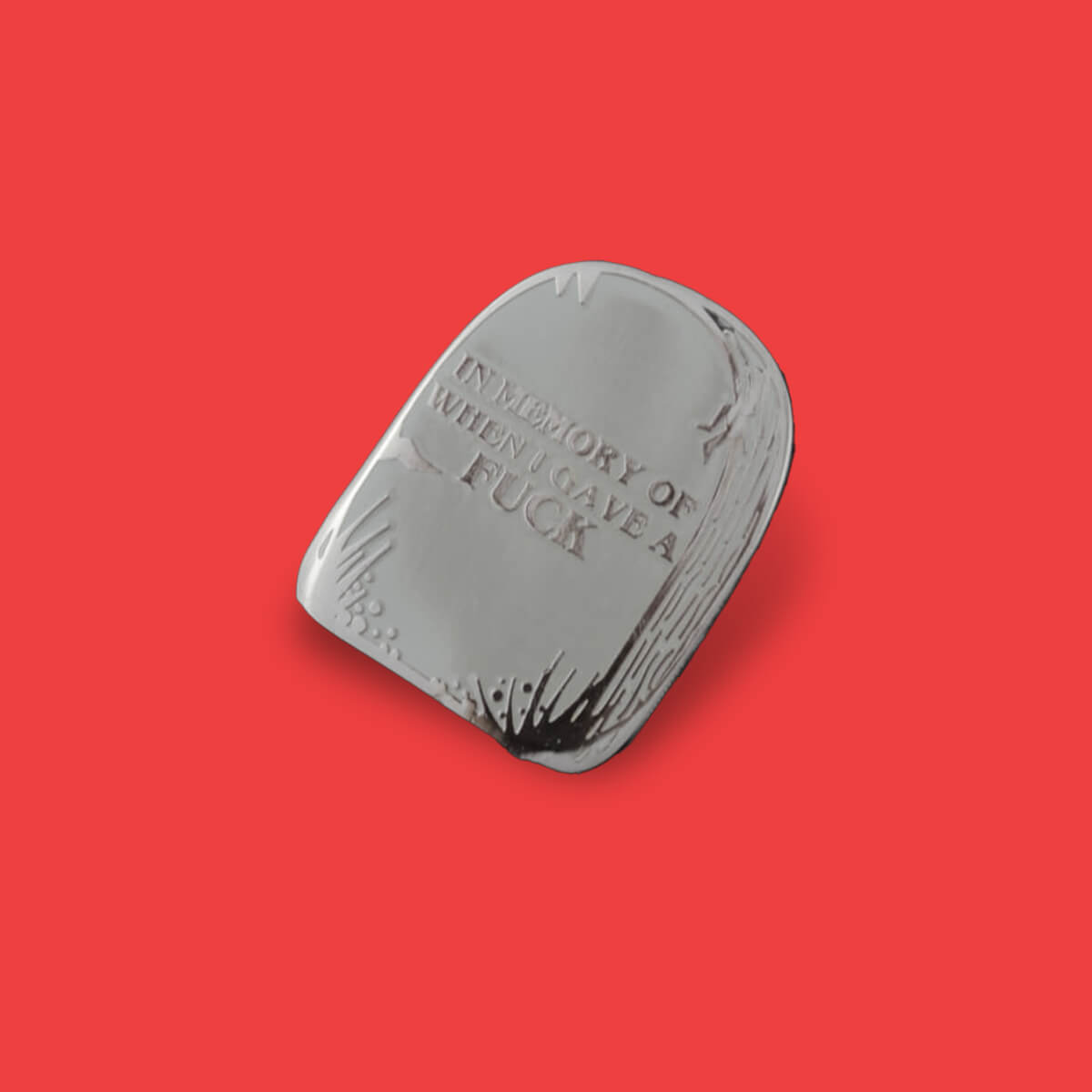 IN MEMORY OF WHEN I GAVE A FUCK ENAMEL PIN - PACK OF 5 - Extreme Largeness Wholesale