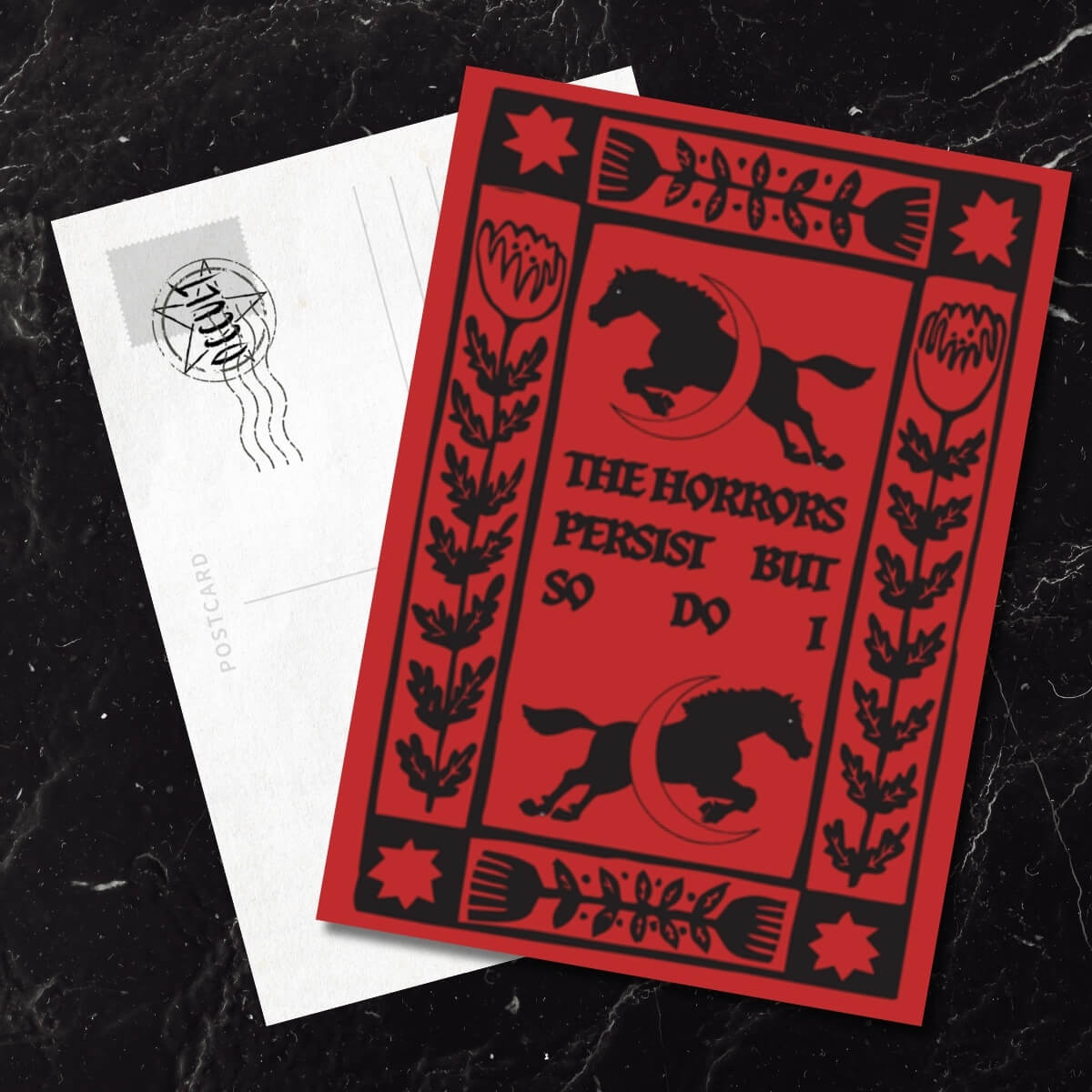 THE HORRORS PERSIST POSTCARD - PACK OF 5