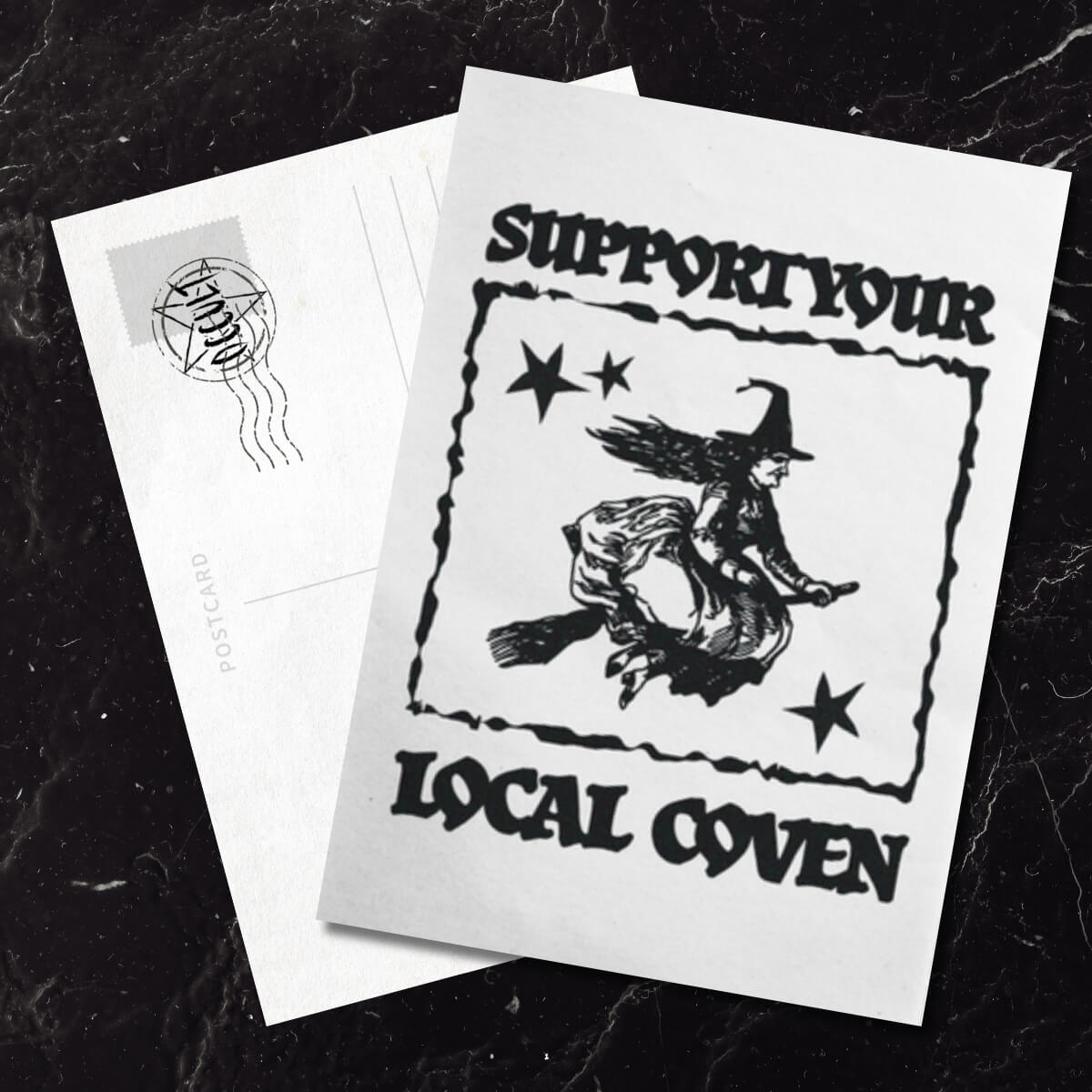 SUPPORT YOUR LOCAL COVEN POSTCARD - PACK OF 5