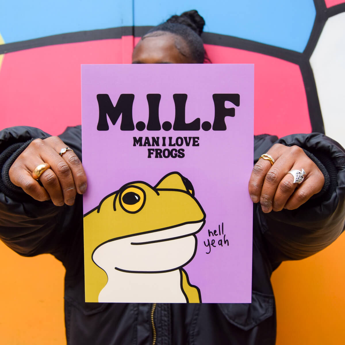 M.I.L.F. MAN I LOVE FROGS A4 PRINT - PACK OF 3