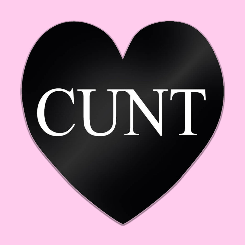 CUNT HEART STICKER - PACK OF 10