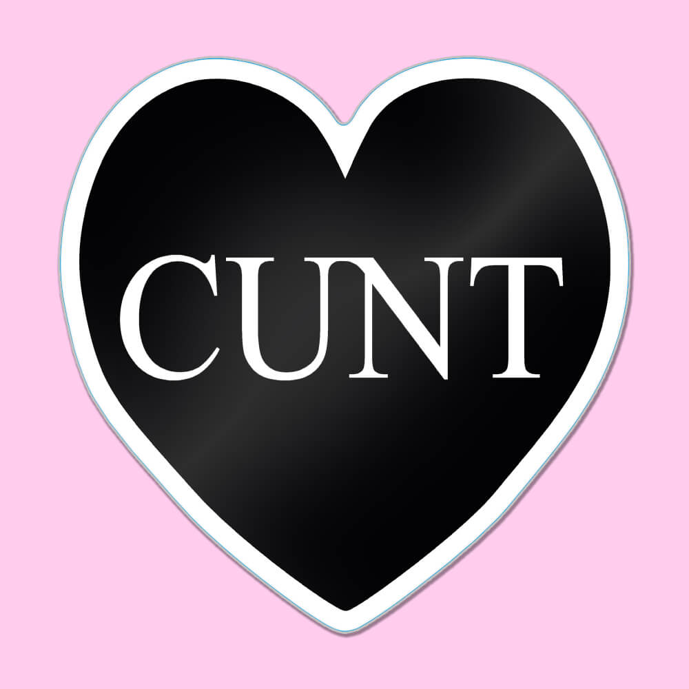 Cunt Heart Sticker • Extreme Largeness Wholesale