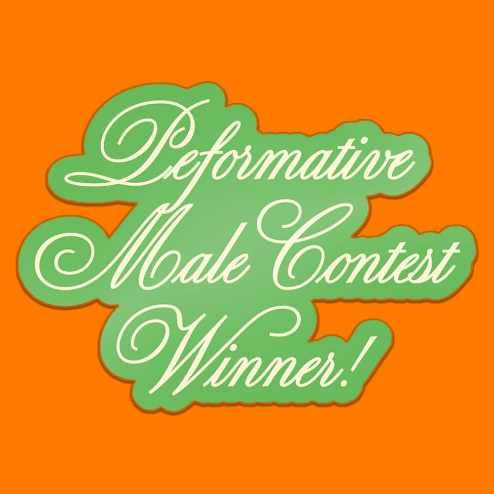PERFORMATIVE MALE CONTEST WINNER STICKER - PACK OF 10