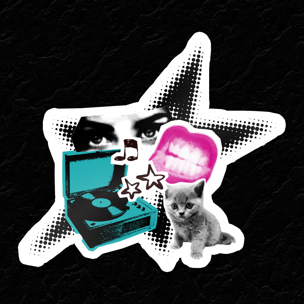 MUSIC LVR STICKER - PACK OF 10 - Extreme Largeness Wholesale