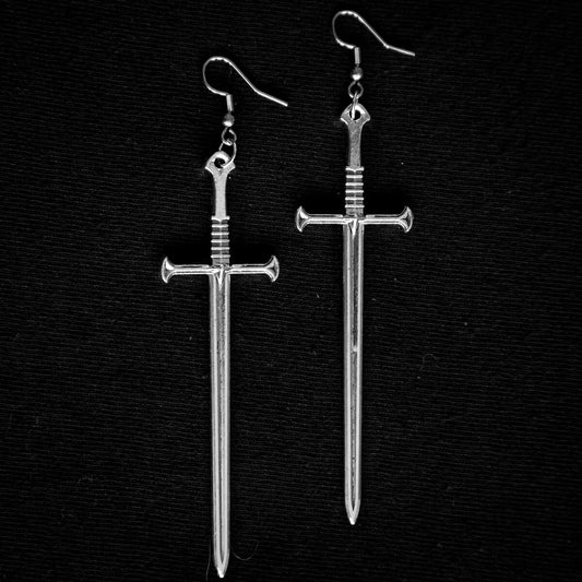 LARGE SWORD EARRINGS - PACK OF 5 - Extreme Largeness Wholesale