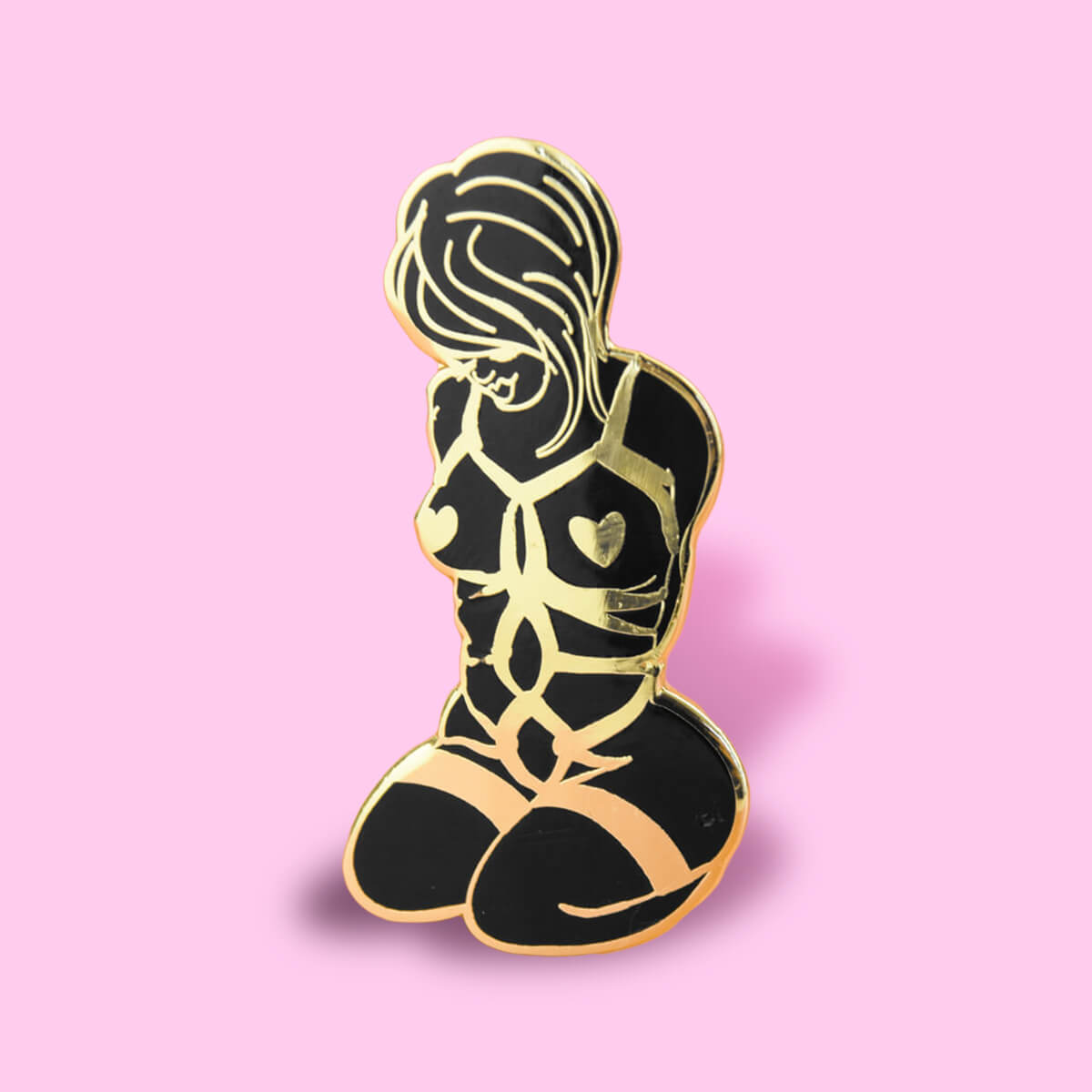 SHIBARI GOLD ENAMEL PIN - PACK OF 5 - Extreme Largeness Wholesale