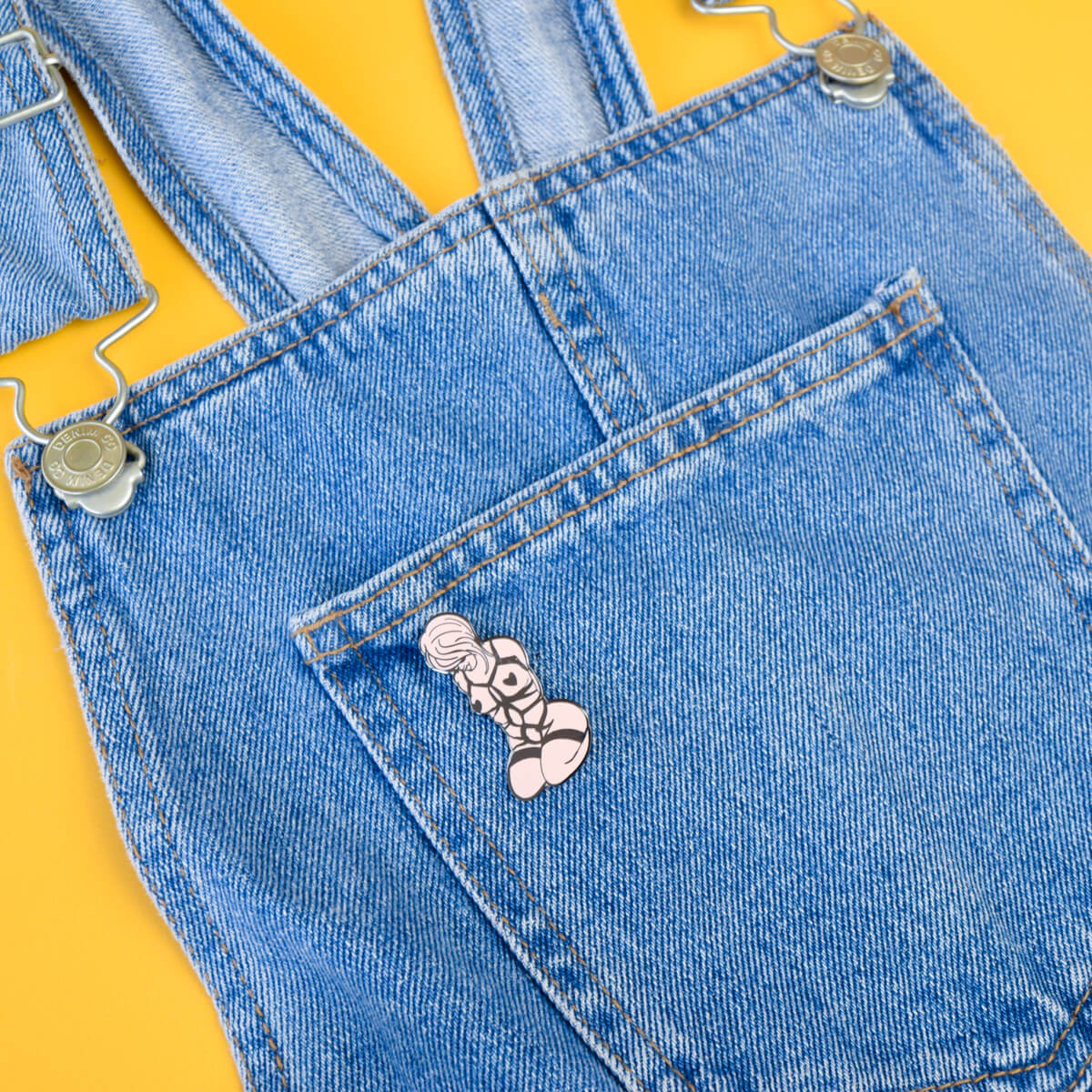 SHIBARI PINK ENAMEL PIN - PACK OF 5 - Extreme Largeness Wholesale