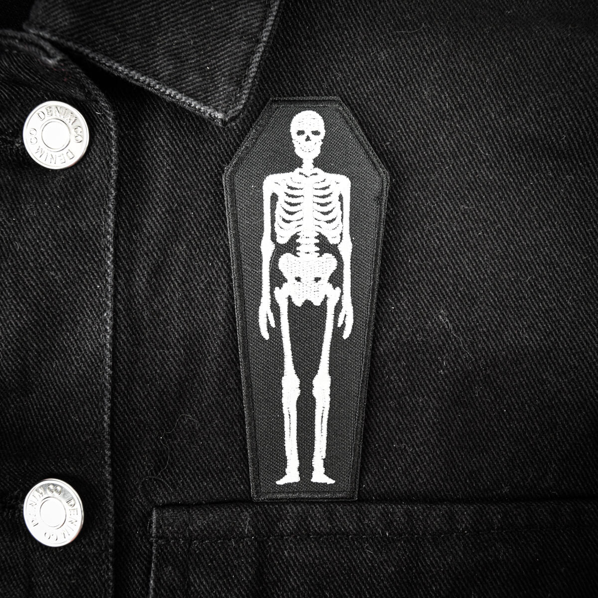 SKELETON COFFIN PATCH - PACK OF 6 - Extreme Largeness Wholesale