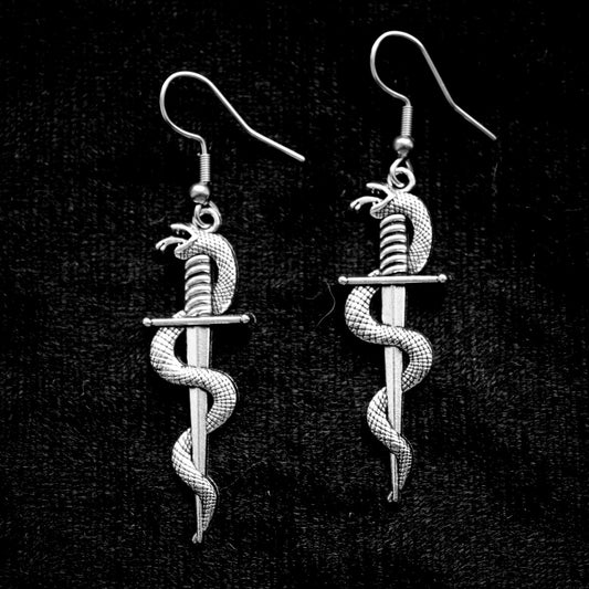 SNAKE SWORD EARRINGS - PACK OF 5 - Extreme Largeness Wholesale