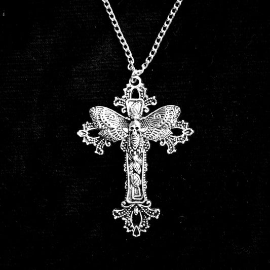 MOTH CROSS NECKLACE - PACK OF 5 - Extreme Largeness Wholesale