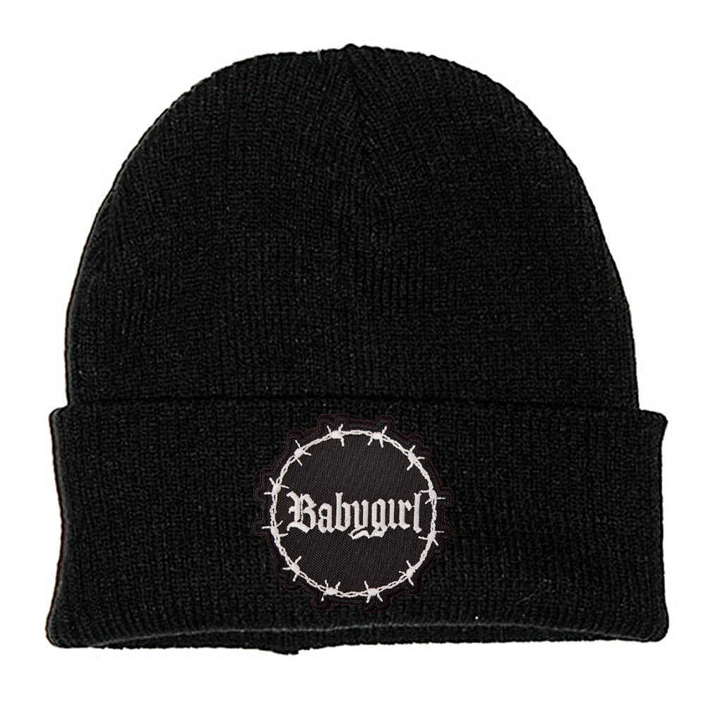 BABYGIRL PATCH BLACK BEANIE - PACK OF 3 - Extreme Largeness Wholesale