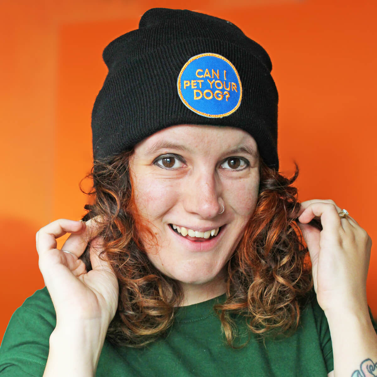 CAN I PET YOUR DOG? PATCH BLACK BEANIE - PACK OF 3 - Extreme Largeness Wholesale