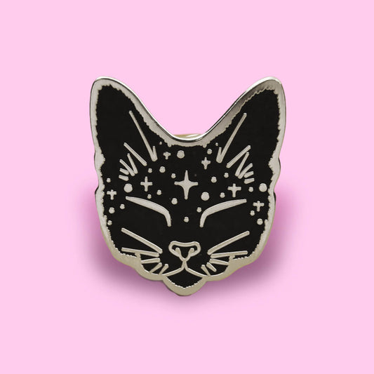 COSMIC CAT ENAMEL PIN - PACK OF 5 - Extreme Largeness Wholesale
