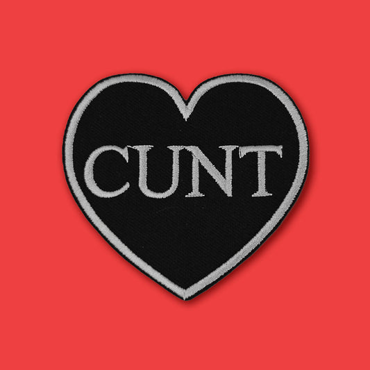 CUNT BLACK HEART PATCH - PACK OF 6 - Extreme Largeness Wholesale