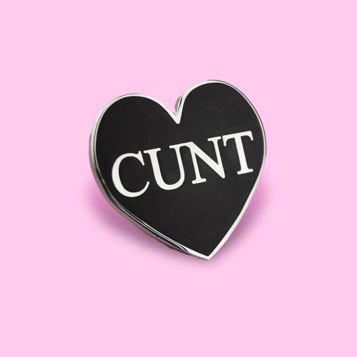 CUNT BLACK HEART ENAMEL PIN - PACK OF 5 - Extreme Largeness Wholesale