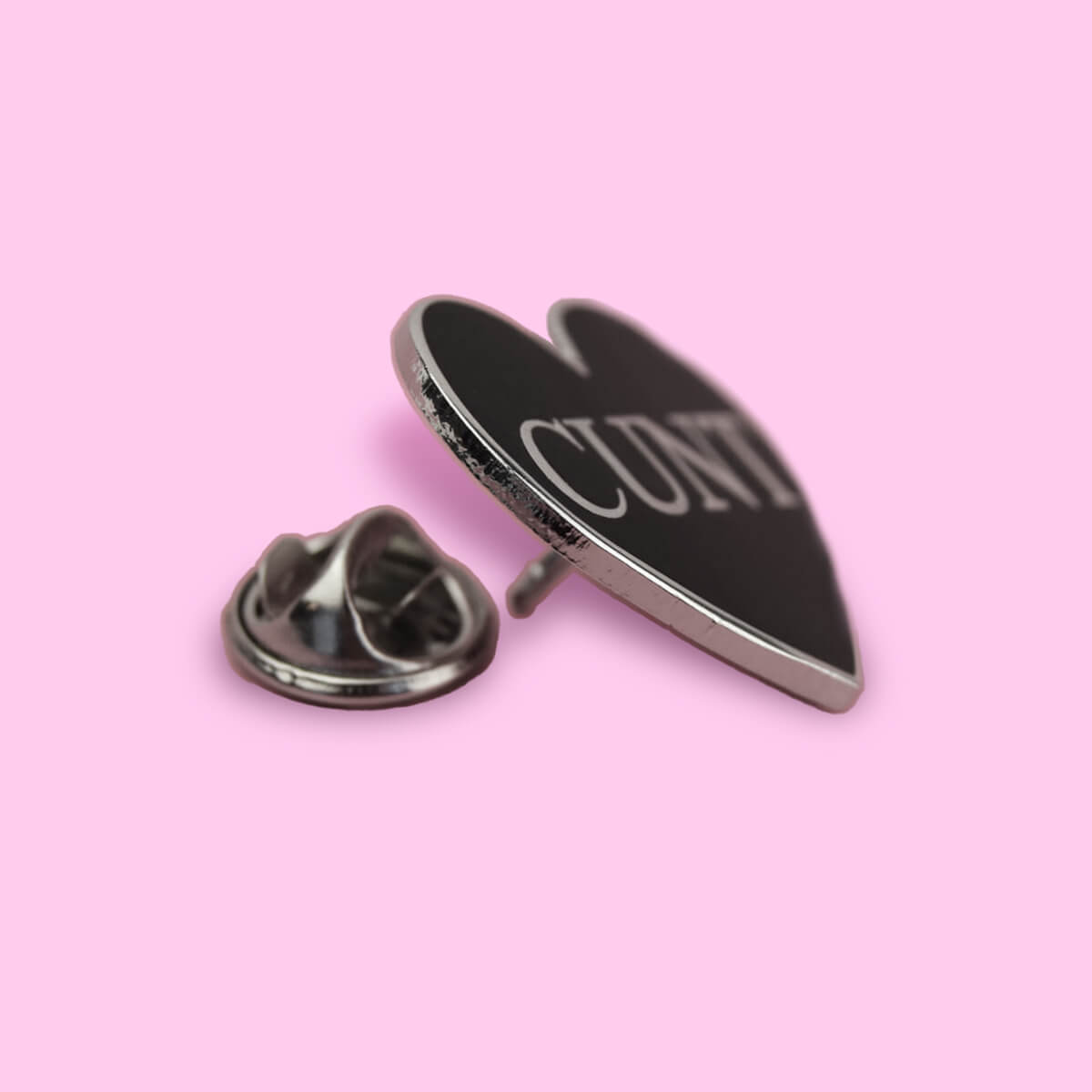 CUNT BLACK HEART ENAMEL PIN - PACK OF 5 - Extreme Largeness Wholesale
