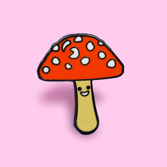 CUTE TOADSTOOL MUSHROOM ENAMEL PIN - PACK OF 5 - Extreme Largeness Wholesale