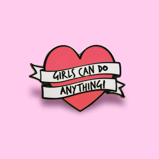 GIRLS CAN DO ANYTHING! ENAMEL PIN - PACK OF 5 - Extreme Largeness Wholesale