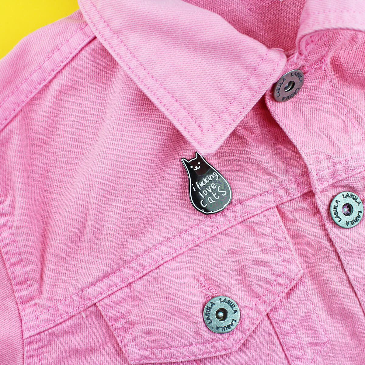 I FUCKING LOVE CATS ENAMEL PIN - PACK OF 5 - Extreme Largeness Wholesale