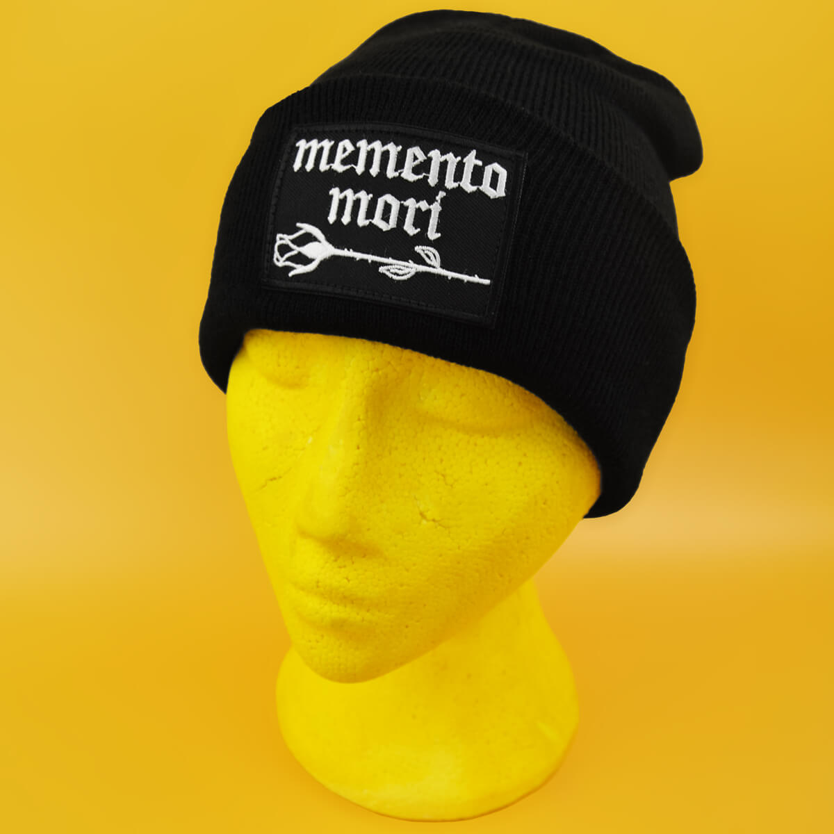 Memento Mori Black Beanie | Extreme Largeness Wholesale