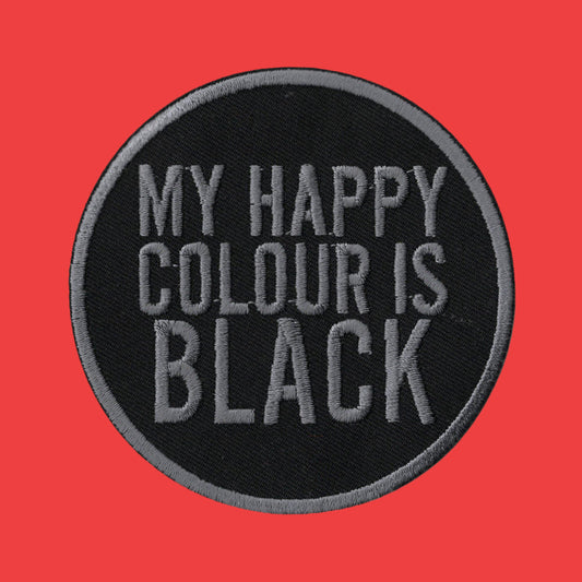 MY HAPPY COLOUR IS BLACK PATCH - PACK OF 6 - Extreme Largeness Wholesale