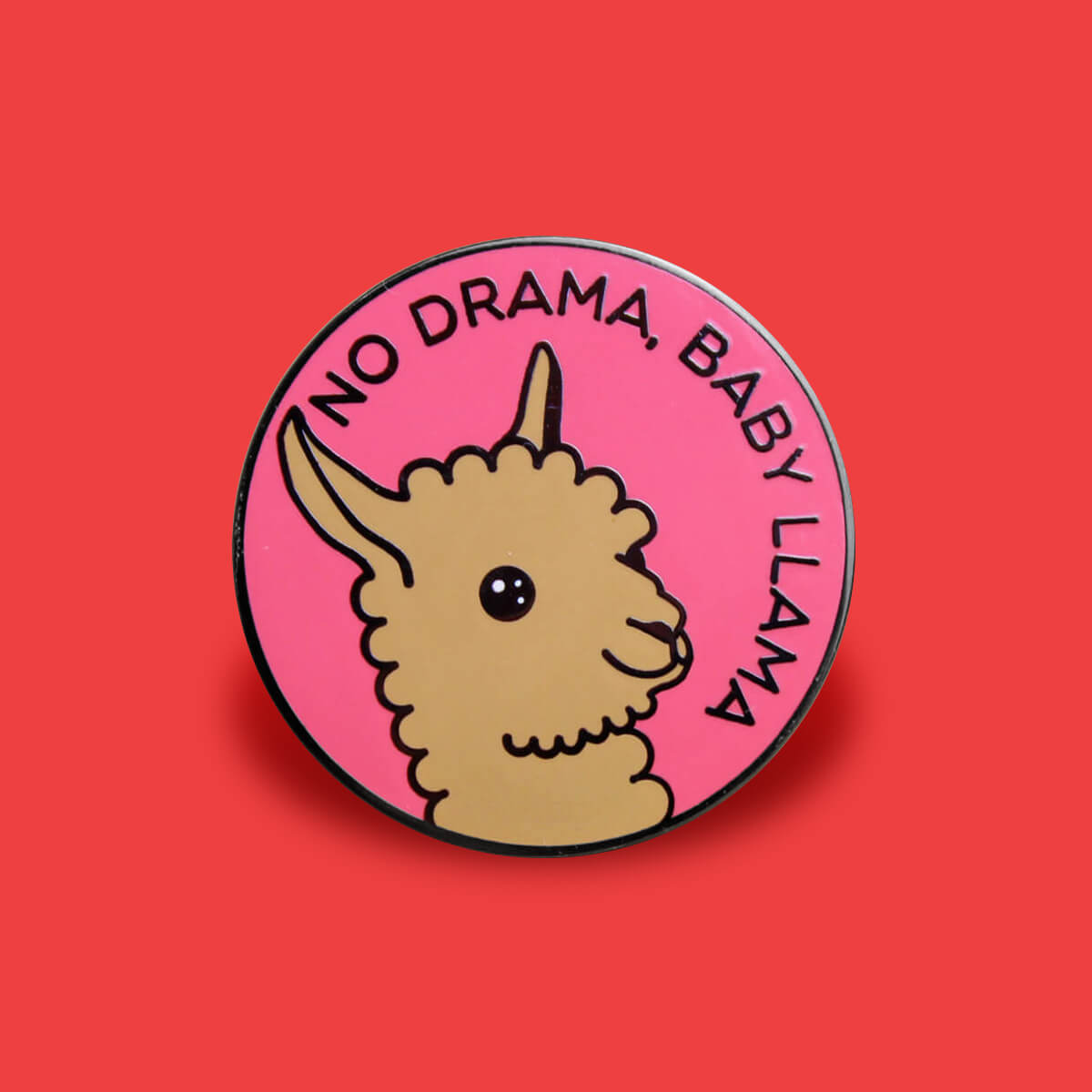 NO DRAMA, BABY LLAMA ENAMEL PIN - PACK OF 5 - Extreme Largeness Wholesale