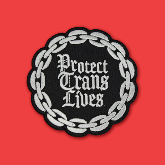 PROTECT TRANS LIVES GOTHIC PATCH - PACK OF 6 - Extreme Largeness Wholesale