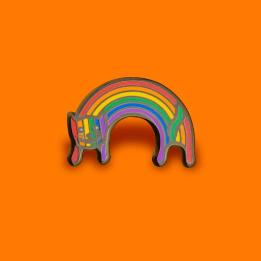 RAINBOW CAT PIN - PACK OF 5 - Extreme Largeness Wholesale