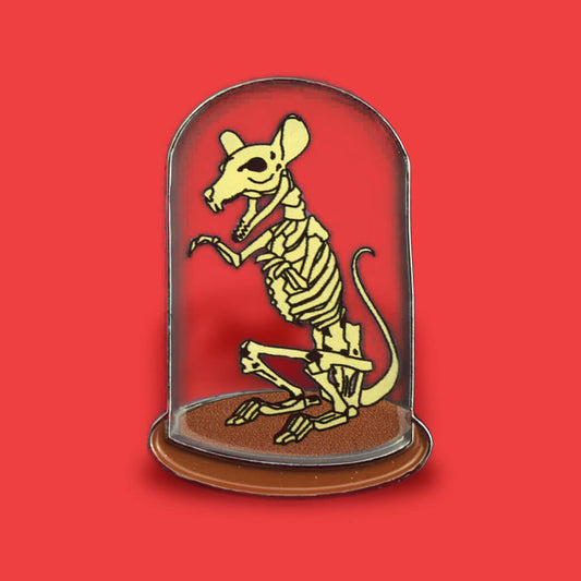 RAT SKELETON ENAMEL PIN - PACK OF 5 - Extreme Largeness Wholesale
