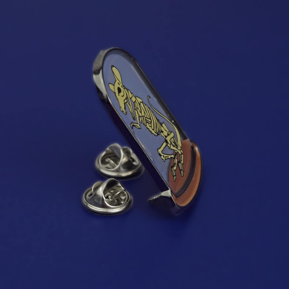 RAT SKELETON ENAMEL PIN - PACK OF 5 - Extreme Largeness Wholesale