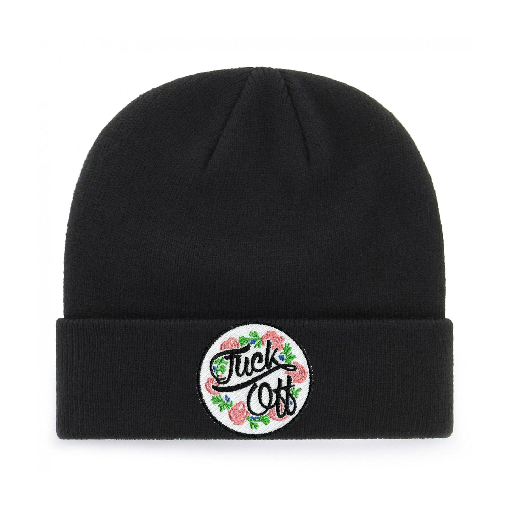FUCK OFF FLORAL BEANIE - PACK OF 3 - Extreme Largeness Wholesale