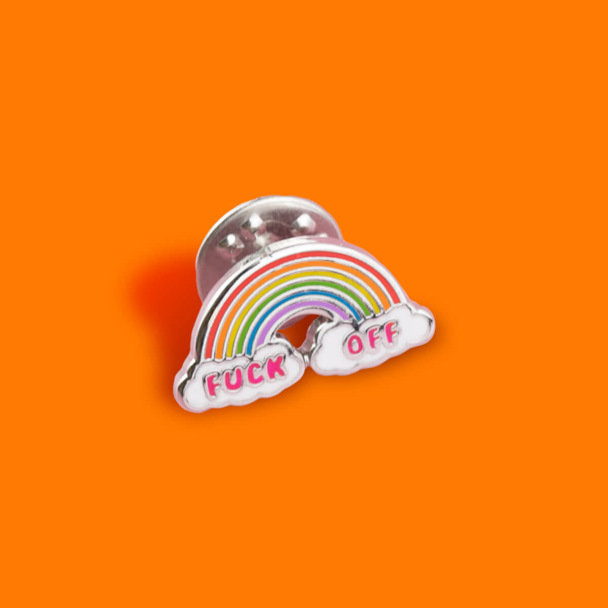 FUCK OFF RAINBOW PIN - PACK OF 5 - Extreme Largeness Wholesale
