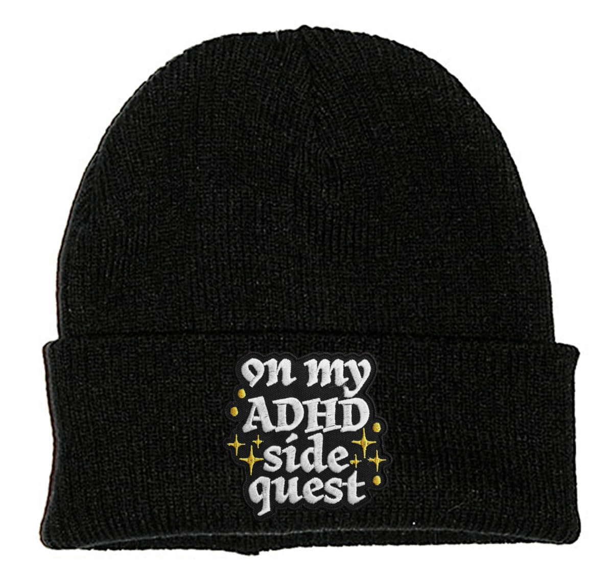 ON MY ADHD SIDE QUEST PATCH BEANIE - PACK OF 3 - Extreme Largeness Wholesale