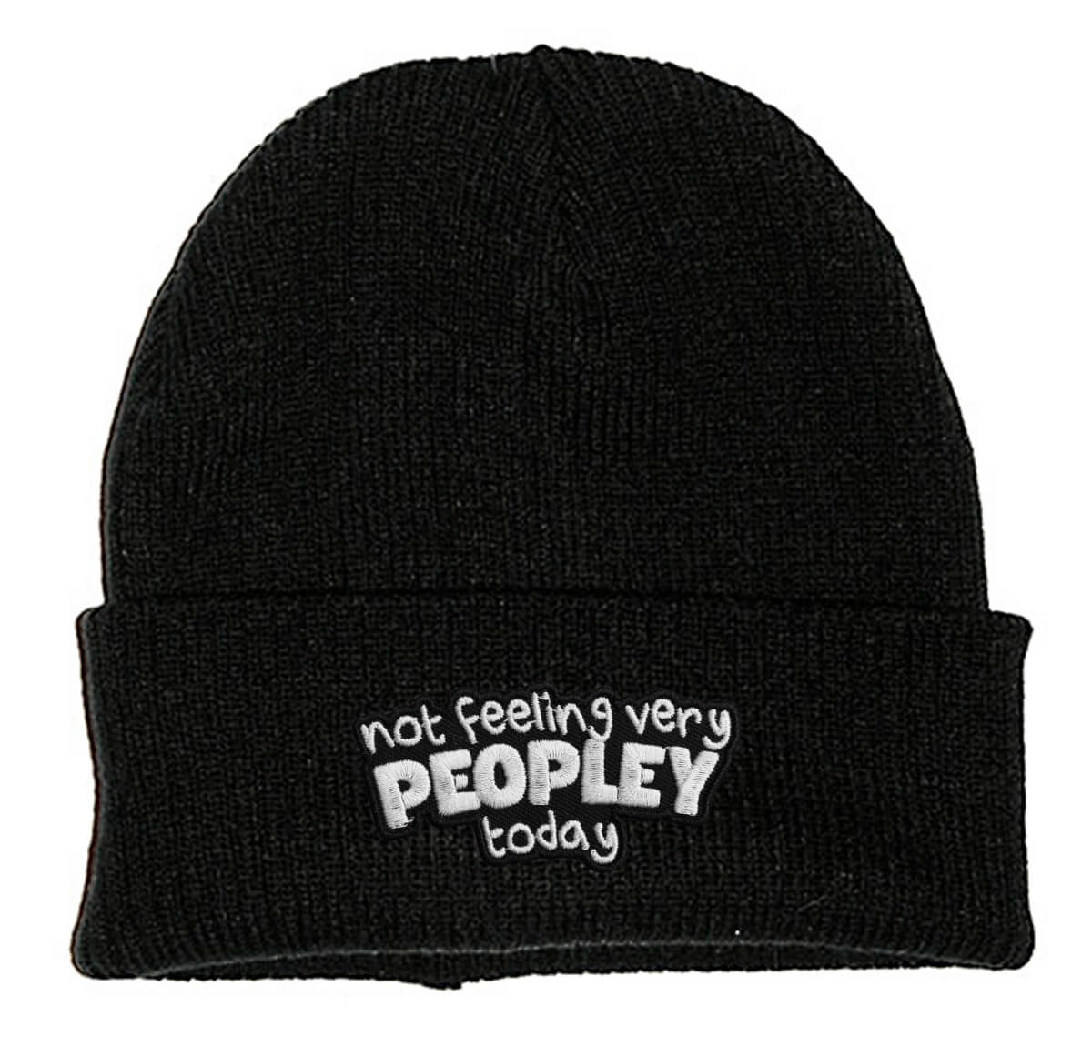 Not Feeling Very Peopley Today Patch Beanie | Extreme Largeness Wholesale