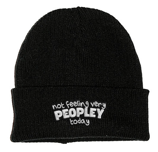 NOT FEELING VERY PEOPLEY TODAY PATCH BEANIE - PACK OF 3 - Extreme Largeness Wholesale