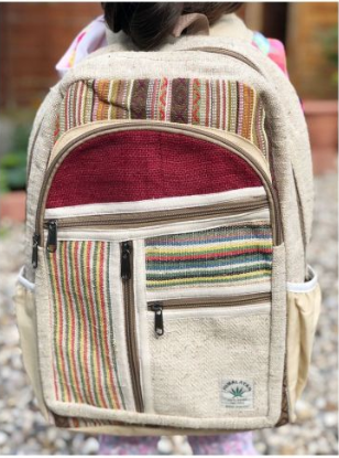 RED MULTI HEMP RUCKSACK