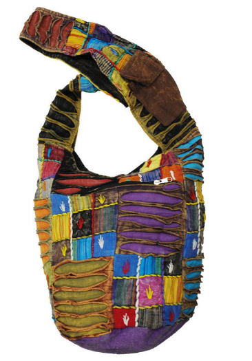 COLOURFUL PATCHWORK SHOULDER BAG