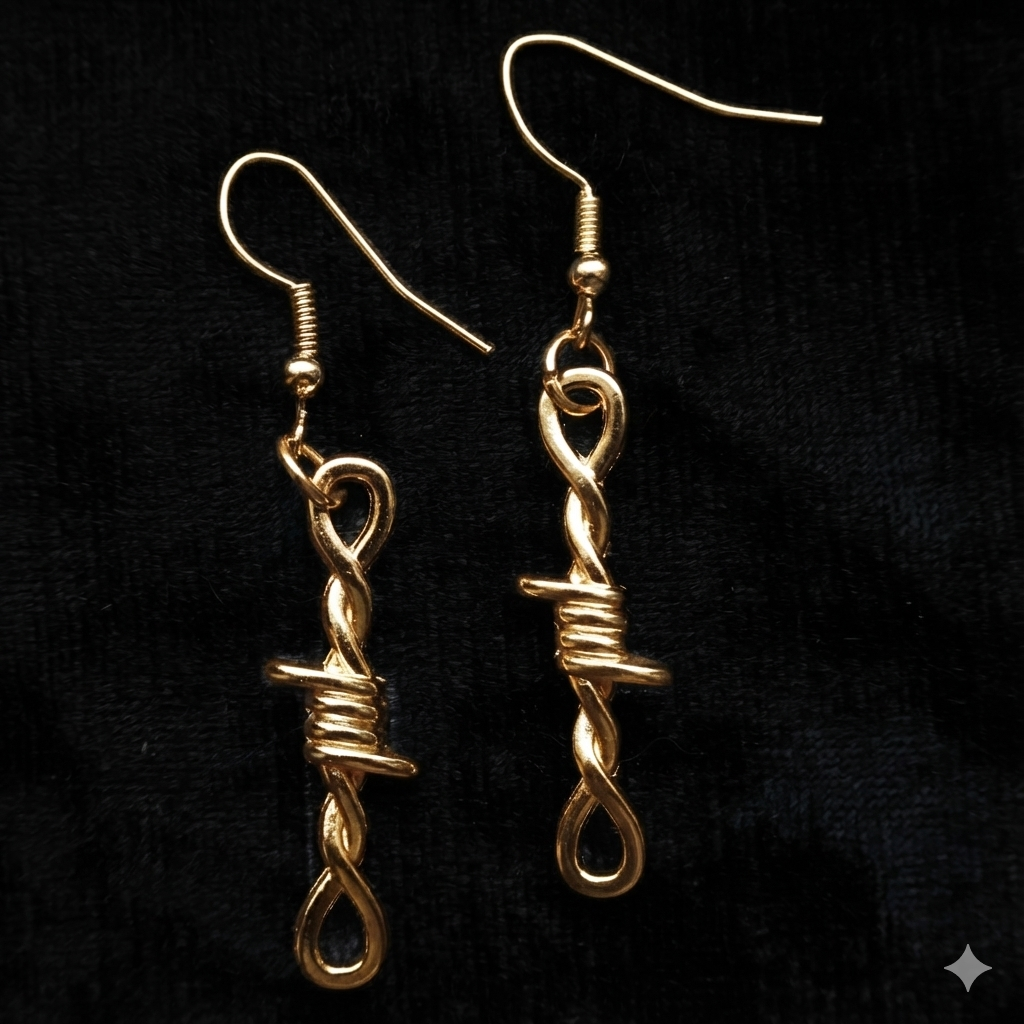 BARBED WIRE TWIST EARRINGS - PACK OF 5