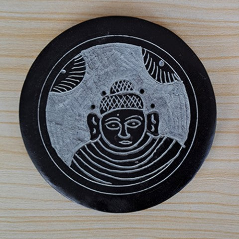 LIFE358G BUDDHA BLACK SOAP STONE