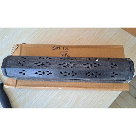 LIFE364 BLACK ASH BOX ENGRAVED CHAKRA